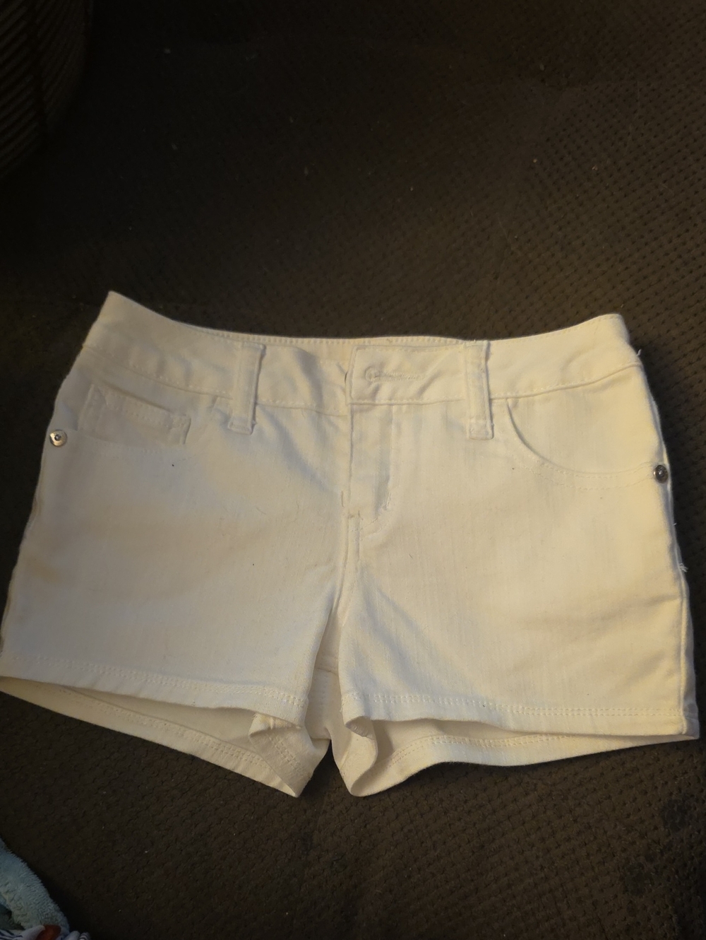JUSTICE Girls White Cotton Blend Shorts